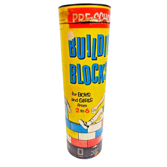 VTG Tri-State Toys Pre-School Plastic Block City Model PS 295 Building Set Toy - Picture 2 of 11